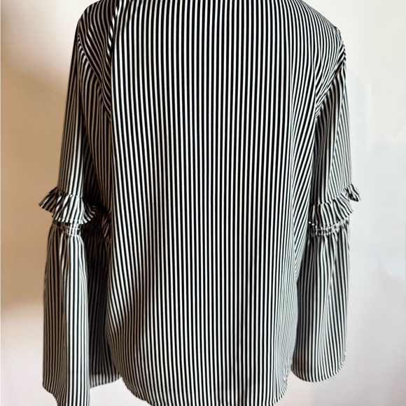 Striped Long Sleeve LOFT Blouse Size S - Picture 3 of 4